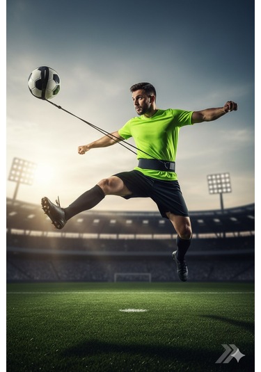 Başlangıç Futbol Seti Antrenman Kemeri + Top Tutucu + Cırtlı Tekmelik Futbol Çalışma Ve Koordinasyon Seti Beyaz