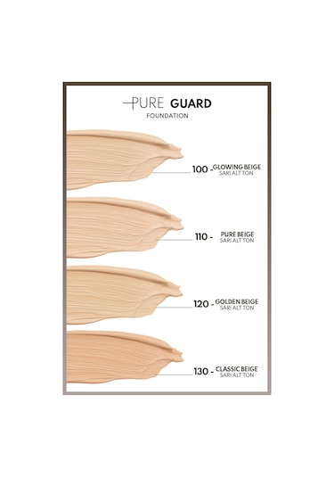 Note Cosmetics Pure Guard Yoğun Kapatıcı Saten Bitişli Fondöten SPF50 120 Golden Beige