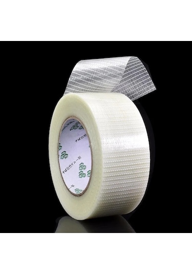 25m Izgara Fiber Bant Oyuncak Uçak Modeli Süper Güçlü Örgü Tek Taraflı Bant 25mm 25 M 1