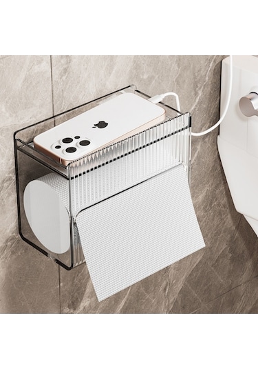 Lichen Banyo Kağıt Mendil Kutusu, Ev Tipi Tuvalet Kağıdı Kutusu, Şeffaf