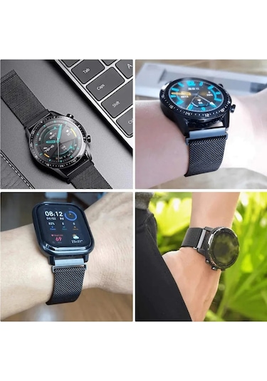 Huawei Watch Gt/gt2/gt3 42mm Metal Hasır Mıknatıslı 20mm Kordon