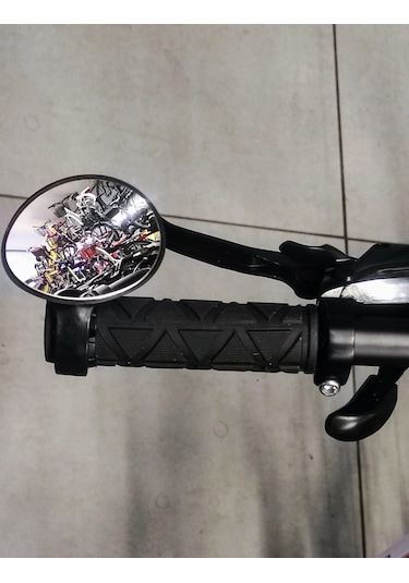 Xbyc 4018 Gidon Bağlantılı Ayna 360 Derece Dönen Geniş Açılı Mini Bisiklet Scooter Ayna Dikiz Aynası