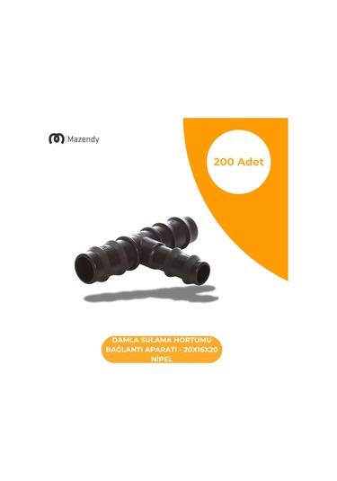 Damla Sulama 20x16x20 T Bağlantı - Dayanıklı Ve Kolay Montajlı Bağlantı Parçası 200 Adet