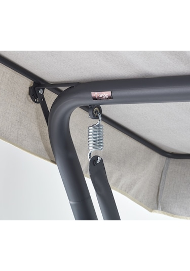 Salvia 3 Kişilik Bahçe Balkon Salıncağı - Kırçıllı Gri Kırçıllı Gri