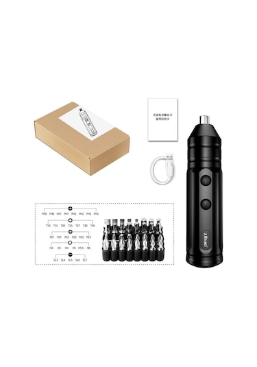 Şarj Edilebilir Mini Elektrikli Tornavida Seti - 33 Parça Dayanıklı Versiyon, Otomatik Vidalama Aracı