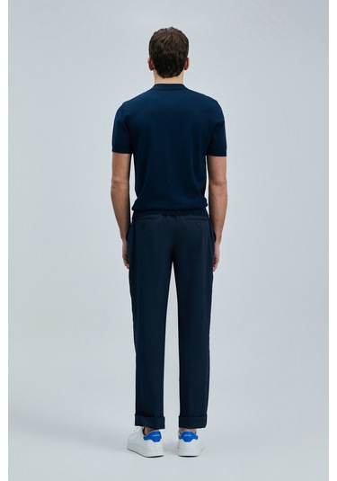 Lufian Hector Erkek Modal Karışımlı Kazak Lacivert Lacivert 111090132100200 Lacivert