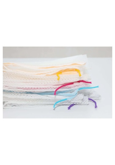 2'li Set 2 Adet Sütyen Yıkama Topu Ve 2 Adet Çamaşır Yıkama File Beyaz