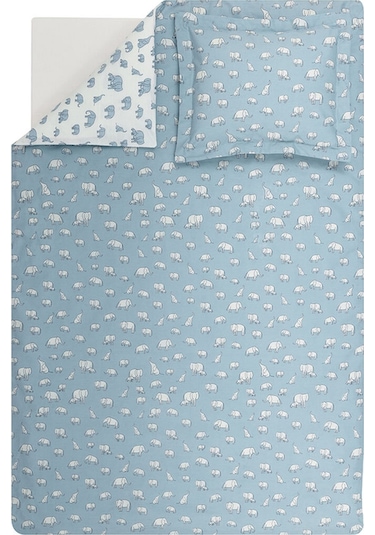 Yataş Mini Povey Bebek Ranforce %100 Pamuk Nevresim Takımı - Mavi