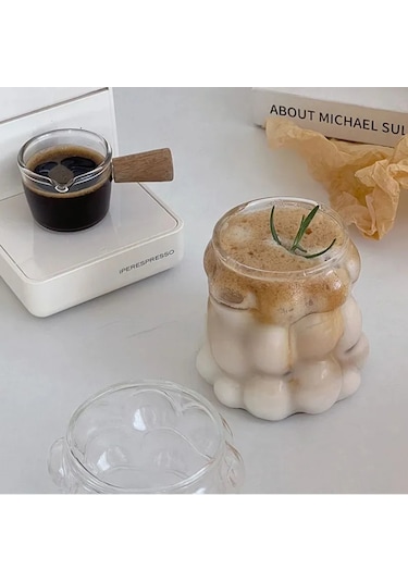 Suofeng Cam Bardak Üzümlü Desen, 350 Ml, Pyrex, Şeffaf, 1 Adet Şeffaf