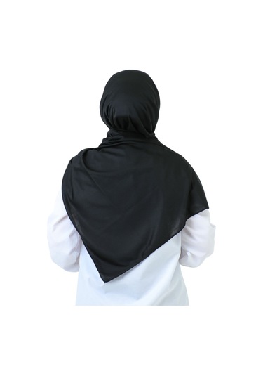 Şal Zarif Başörtüsü Eşarp Tesettür Giyim Uzun Abiyelik Siyah