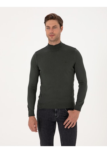 Pierre Cardin Erkek Koyu Haki Kazak /triko 50314176-vr111 Koyu Haki