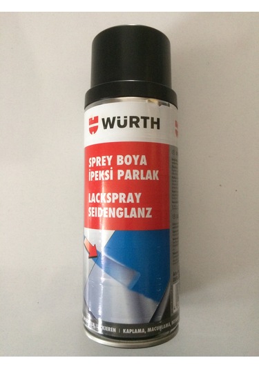 Würth 400 ML Parlak Siyah Tampon Boyası Sprey Oto Boyası