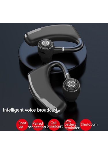 V10p Kablosuz Bluetooth V5.0 Spor Kulaklık Şarj Kutusu Desteği Olmadan Ses Alımı Siyah