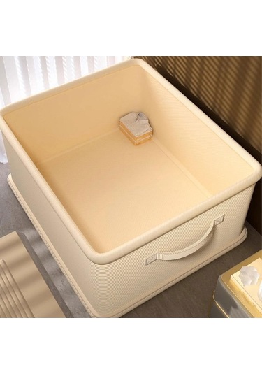 Trendooze Bej Renk Giysi Saklama Konteyneri Çantası Yorgan Yastıklar İçin Bej