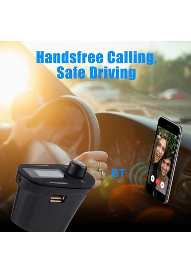 Uzaktan Kumanda Ve Lcd Ekranlı Kablosuz Bluetooth Araç Mp3 Çalar Fm Verici, Destek Usb Ve Sd Kart Ve Ses Kablosu