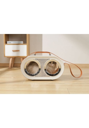 M-Pets Radio Kedi ve Küçük Irk Köpek Taşıma Çantası Beyaz 50 x 23 x 31 CM
