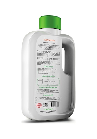 Elavy Mistral Organik Sertifikalı Çamaşır Yumuşatıcısı 3 L