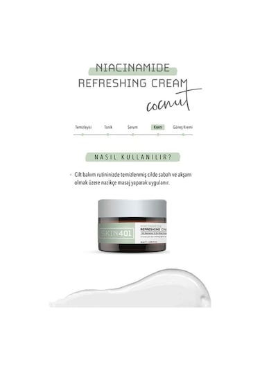 Skin401 Niacinamide Aydınlatıcı ve Canlandırıcı Cilt Bakım Kremi 50 ML
