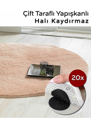 20 Adet Sabit Cırt Halı Kaydırmaz Çift Taraflı Bant Bağlayıcı Manyetik Bant
