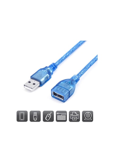 1.8 Metre - Usb Uzatma Kablosu - Usb 2.0 Dişi / Erkek Uzatma Kablosu