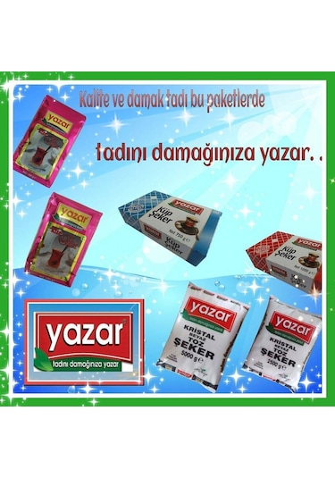 Yazar Kristal Toz Şeker 15 x 1 KG