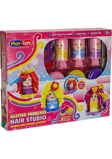 Prenses Hair Studio Oyun Hamuru Oyun Seti Çok Renkli