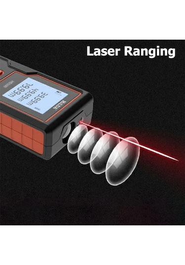 Moveevo Infrared Lazer Ölçüm Aleti 100m: Alan-hacim Hesaplama, Lcd Işık, Üç Birim Dönüşümü, Pisagor Modu Ve Çift Seviye Göstergesi