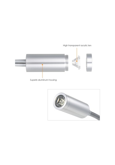 Springsun 360 Ayarlanabilir 3w Led Duvar Lambası - Yatak Odası, Kafe Ve Dolaplar İçin Enerji Tasarruflu Aydınlatma Siyah