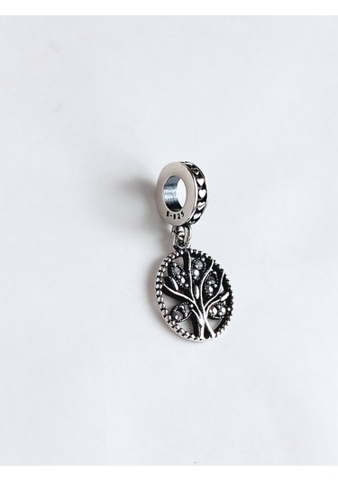 Gümüş Işıltılı Aile Yaşam Ağacı Pan Tasarım Charm