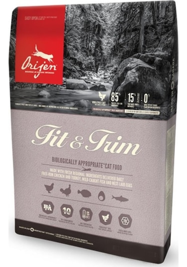 Orijen Fit & Trim Kilolu Kediler İçin Tahılsız Yetişkin Kedi Maması 1800 G