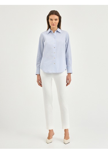 Karaca Kadın Regular Fıt Gömlek-mavi 12.25s.04.022 Mavi