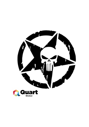 2 Adet Army Star Kuru Kafa Askeri Yıldız Off Road Sticker