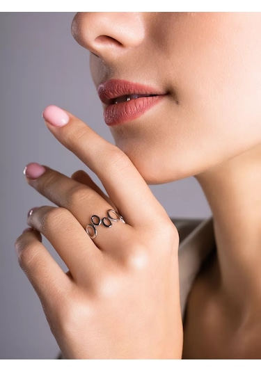 Lamponi 925 Ayar Gümüş Mücevher Yüzüğü 209868963 Gri