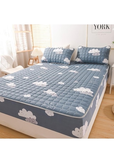 Novahub 2022 Yeni Kalın Yün Peluş Yatak Kılıfı - Tam Koruma, Beyaz, 150x200+30cm, Rahat Konfor DiğER