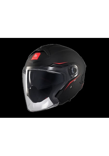 Mt Helmets Mt Cosmo Sv Çenesiz Gözlüklü Motosiklet Kaskı Mat Siyah