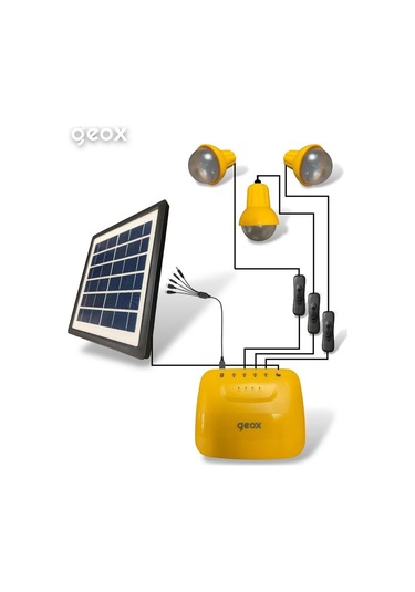 Solar Panelli Kamp, Karavan, Bahçe, Balkon Aydınlatma Seti