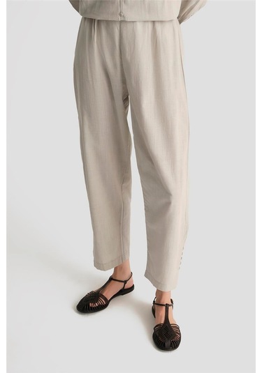 Armine Düğme Detaylı Takım 25y6012 Gri Gri