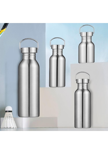 Suntek Paslanmaz Çelik Spor Su Şişesi Bisiklet Yürüyüş 750 ML Gri