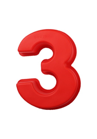 Dijital Silikon Kek Pişirme Kalıp Diy Yapımı Kurabiye Kalıp, Size:number 4 Mavi