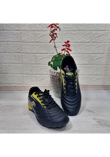 Jump 29117 Siyah-sarı Bağacaklı Halısaha Futbol Aayakkabı 001