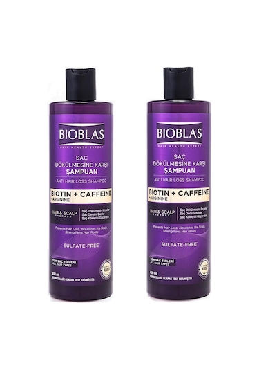 Bioblas Biotin + Kafein Saç Dökülmesine Karşı Şampuan 400 Ml 2 Adet