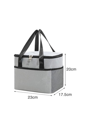 8l Yalıtımlı Termal Çanta Soğutucu Çanta Öğle Yemeği Çantası Yeşil Çok Renkli