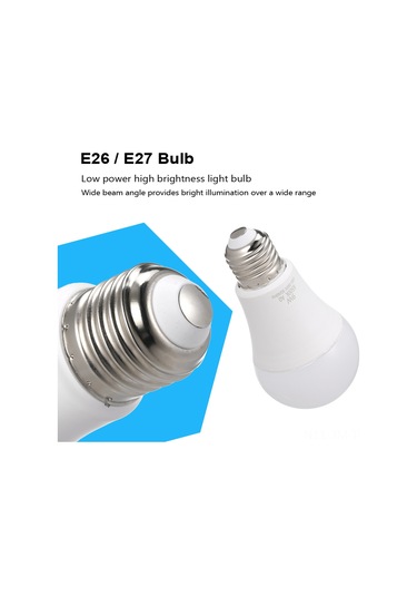 Ximistore9 12w Led A Ampulü, 6500k Soğuk Beyaz Işık, E26/e27 Uç, 15 Led, Plastik-çelik Malzeme, Ac160-265v, Ev Ve Ofis Aydınlatması