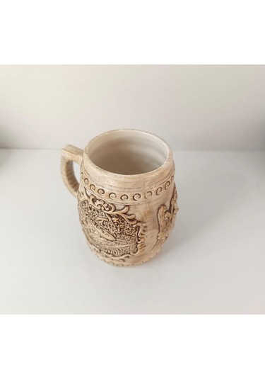 Bardak Kupa Seramik Bira Meşrubat Su Kahve Bardağı 450 Ml