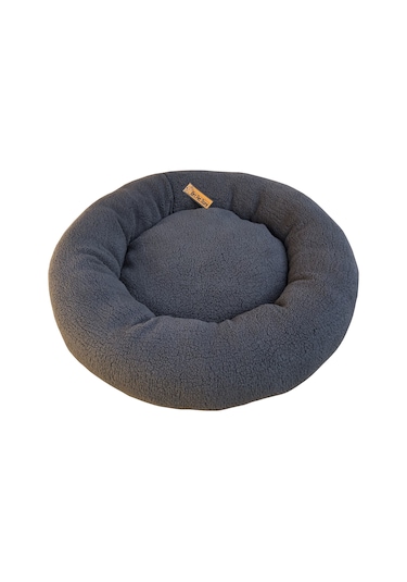 Brt Pet Peluş Simit Kedi Yatağı  50 x 50 x 15 CM