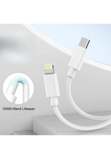Honeybeeshop 20w Usb C Hızlı Şarj Cihazı + 1.5m Pd Kablosu İpdone Uyumlu 14 13 12 11 Xr İçin Adaptör