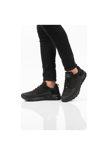 Siyah Bağcıklı Erkek Yürüyüş Ve Spor Ayakkabı Rainy M Siyah