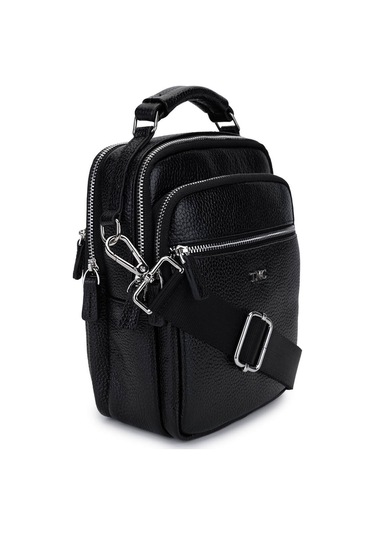 Tamer Tanca Erkek Hakiki Deri Siyah Floter El Çantası 1012 2018 Erk Cnt Sk25-26 Sıyah Fltr Siyah