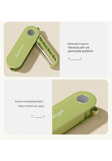 Katlanır Depolama Mutfak Ev Soyma Bıçağı-yeşil