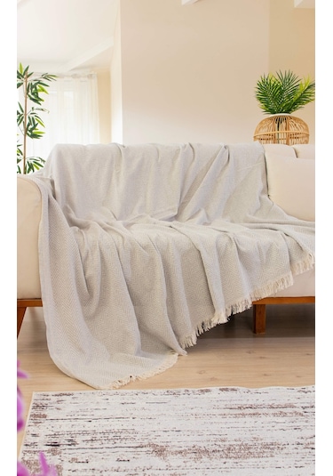 Tabu Home Dokuma Cozy Comfort Gri Koltuk Örtüsü